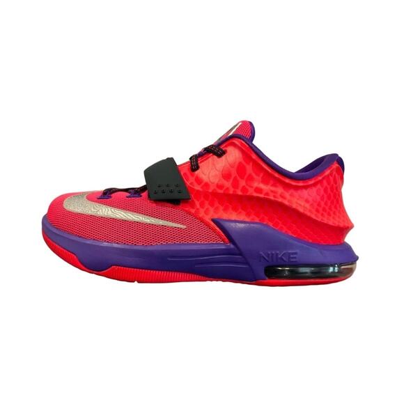 NIKE KD VII Hyper Punch Purple Sneakers 7Y Vintage Mesh Athletic Stylish Sporty - Picture 2 of 12